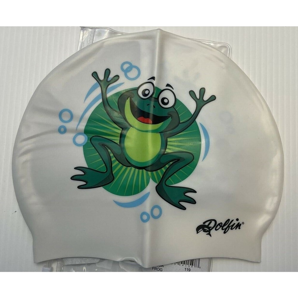 Dolfin Silicone Swim Cap One Size -Frog